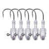 10g Jig Head Fishing Hooks – Heavy Duty Soft Bait Lure Hooks with Lead Head for Saltwater & Freshwater – Pack of 5