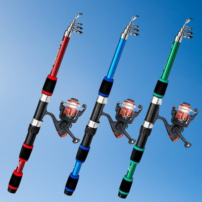 7ft Blue Spinning Fishing Rod & Reel Combo | River & Pond Fishing