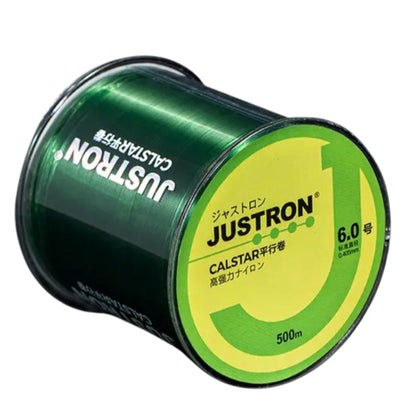 Justron 500m Monofilament Fishing Line – High-Strength, Smooth Casting, 0.30mm-0.50mm.