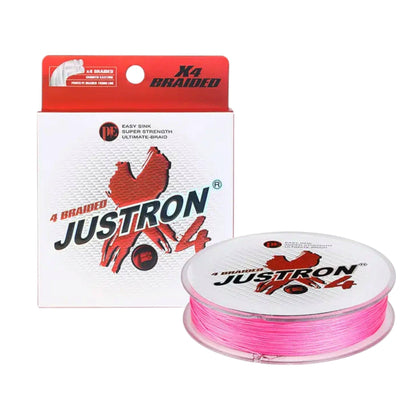 Justron 4X 100m Braided Fishing Line – High-Strength, Abrasion-Resistant, 0.23mm-0.50mm.