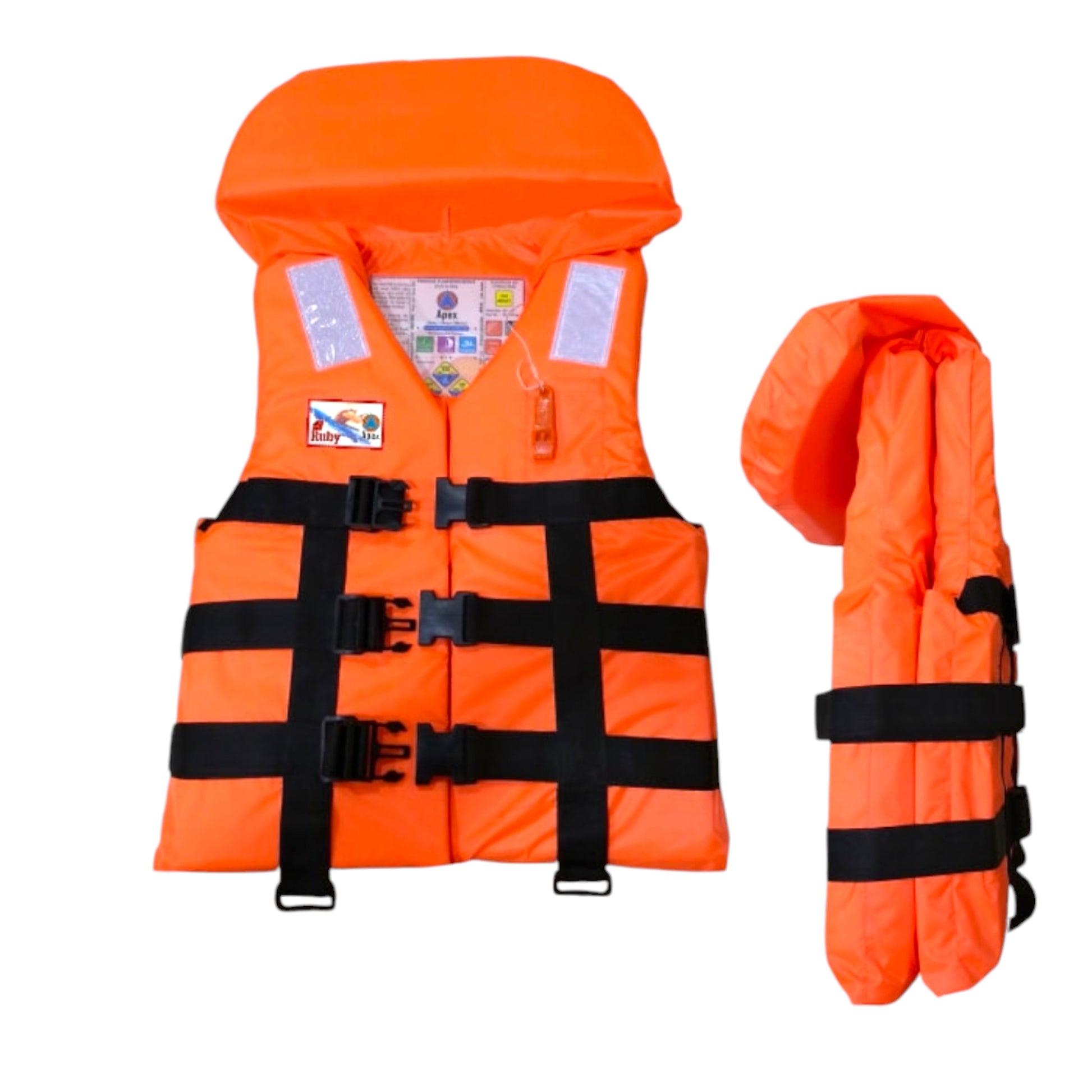 AquaShield Pro Life Jacket – 150N Buoyancy, ISO 12402-3 Certified Safety Vest with Head Support for Fishing, Sailing & Water Sports
