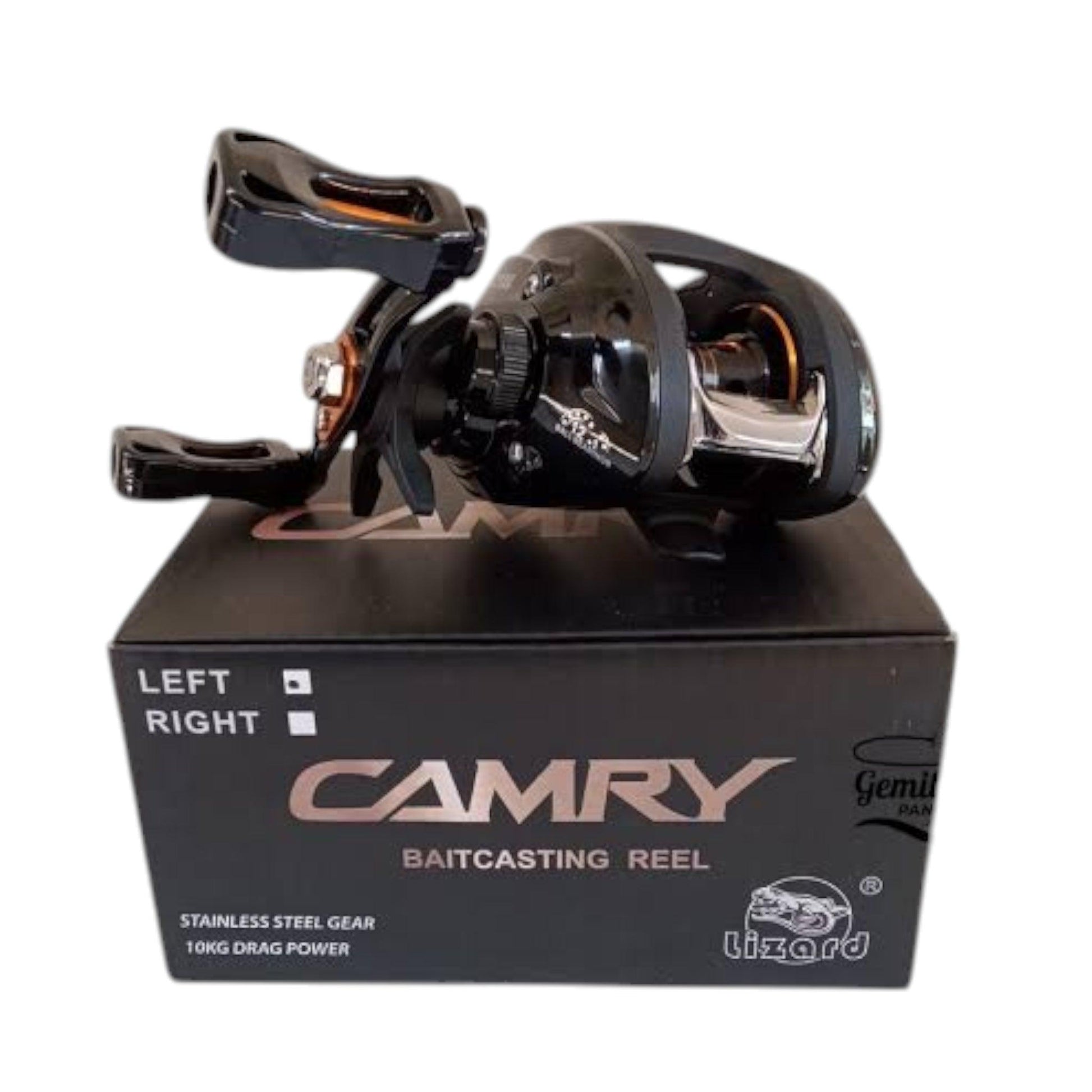 Camry Baitcasting Reel – Lightweight, Smooth Drag for Freshwater & Saltwater.