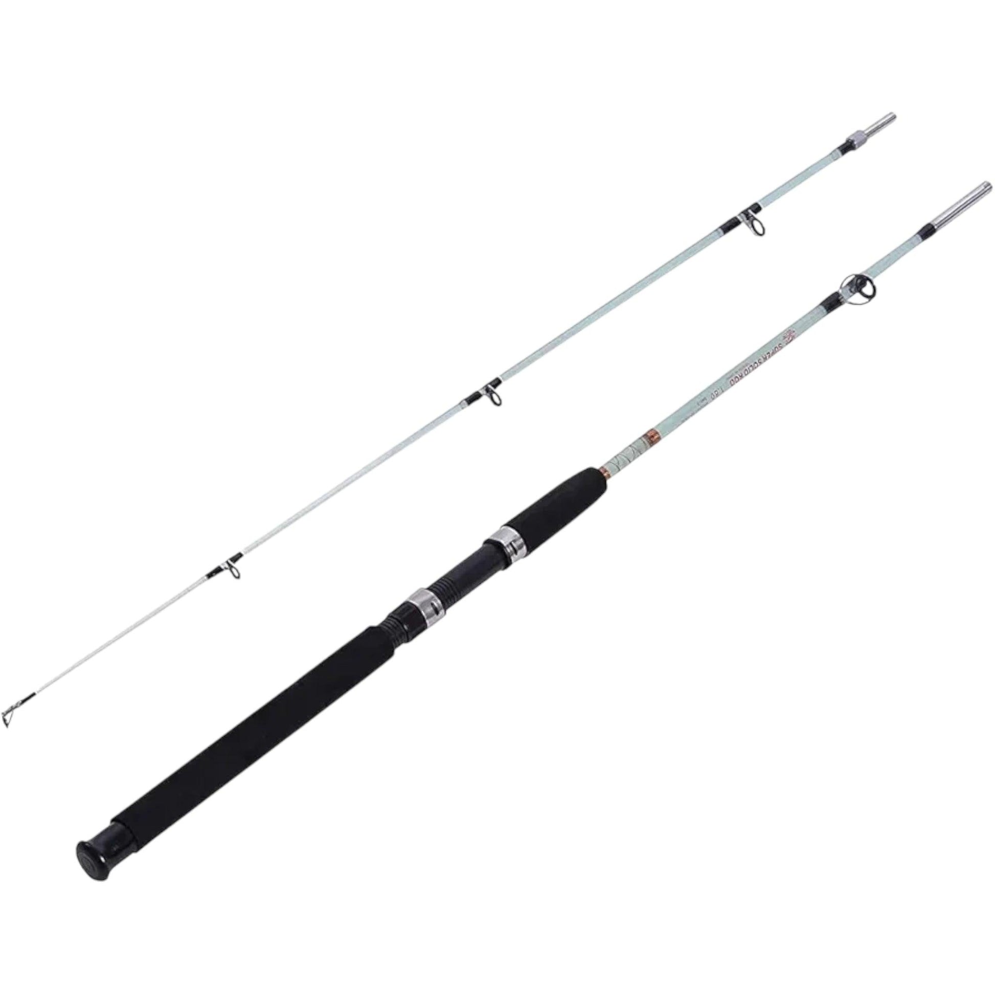 Crocodile Fiberglass Spinning Rod – Unbreakable, Durable Two-Piece, 7ft-9ft.