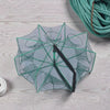 Fiszon Foldable Fish Trap Net 8 Entry Point | Automatic Umbrella Fishing Net for Fish, Crab, Lobster & Prawn Catch | Durable Nylon Mesh with Zipper Access | Portable Collapsible Fishing Trap