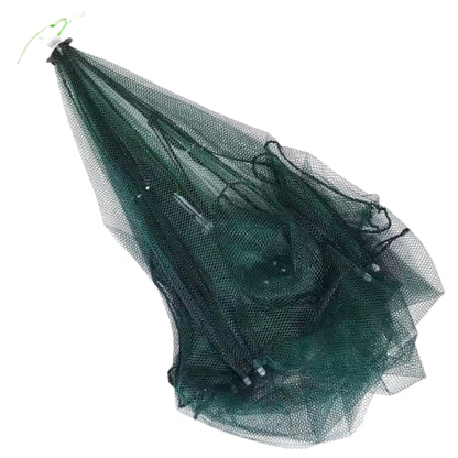 Folded Compact View of Umbrella Crab Trap for Easy Transport
