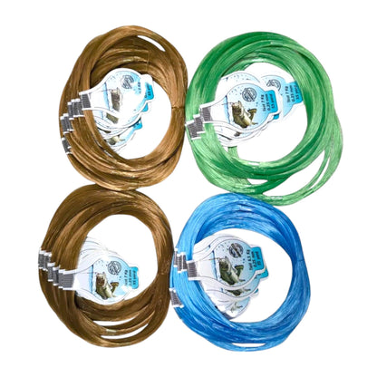 Fox Club fishing line coils available in multiple colors and thicknesses