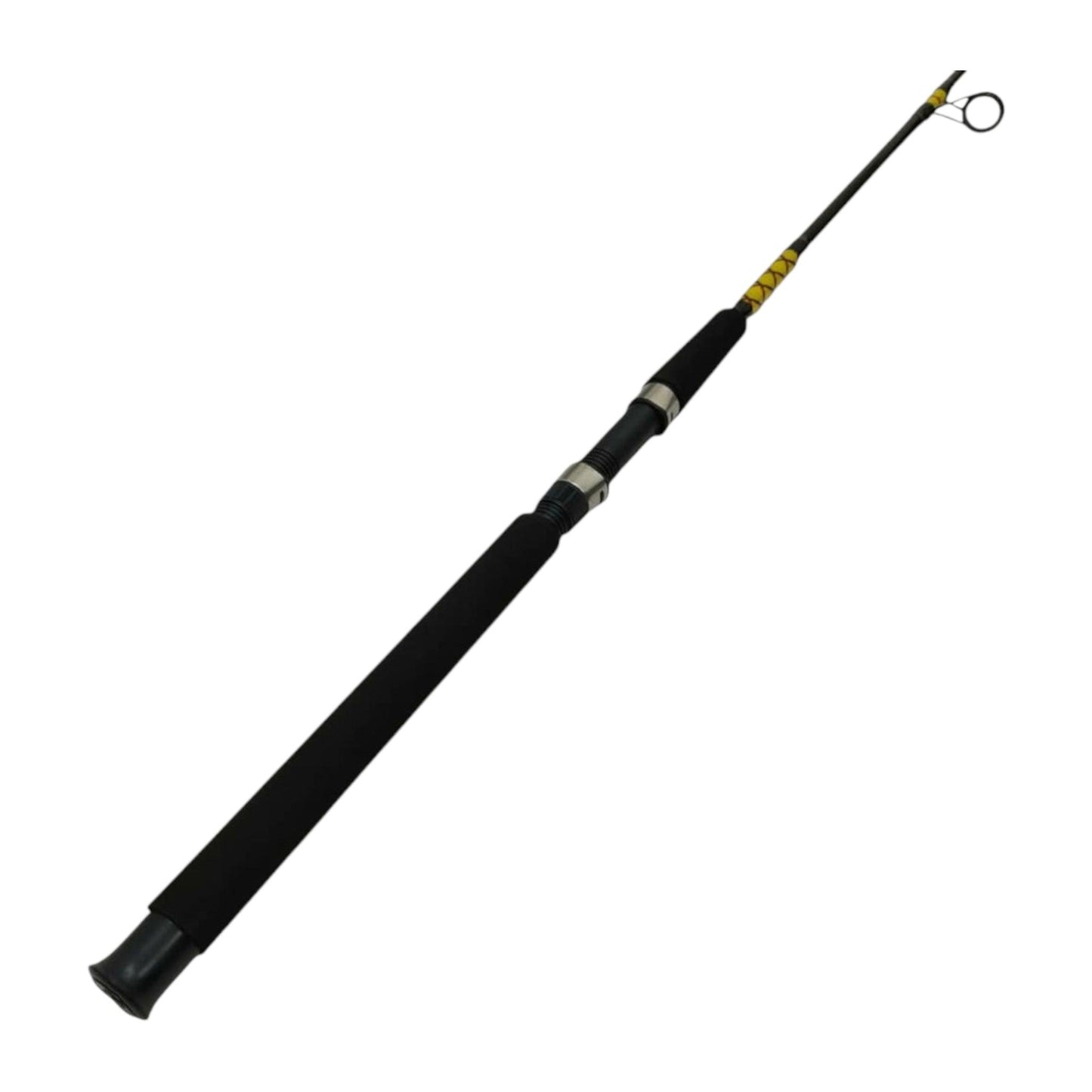 TitanForce Heavy-Duty Spinning Rod – Black & Yellow, 6ft to 9ft Variants.