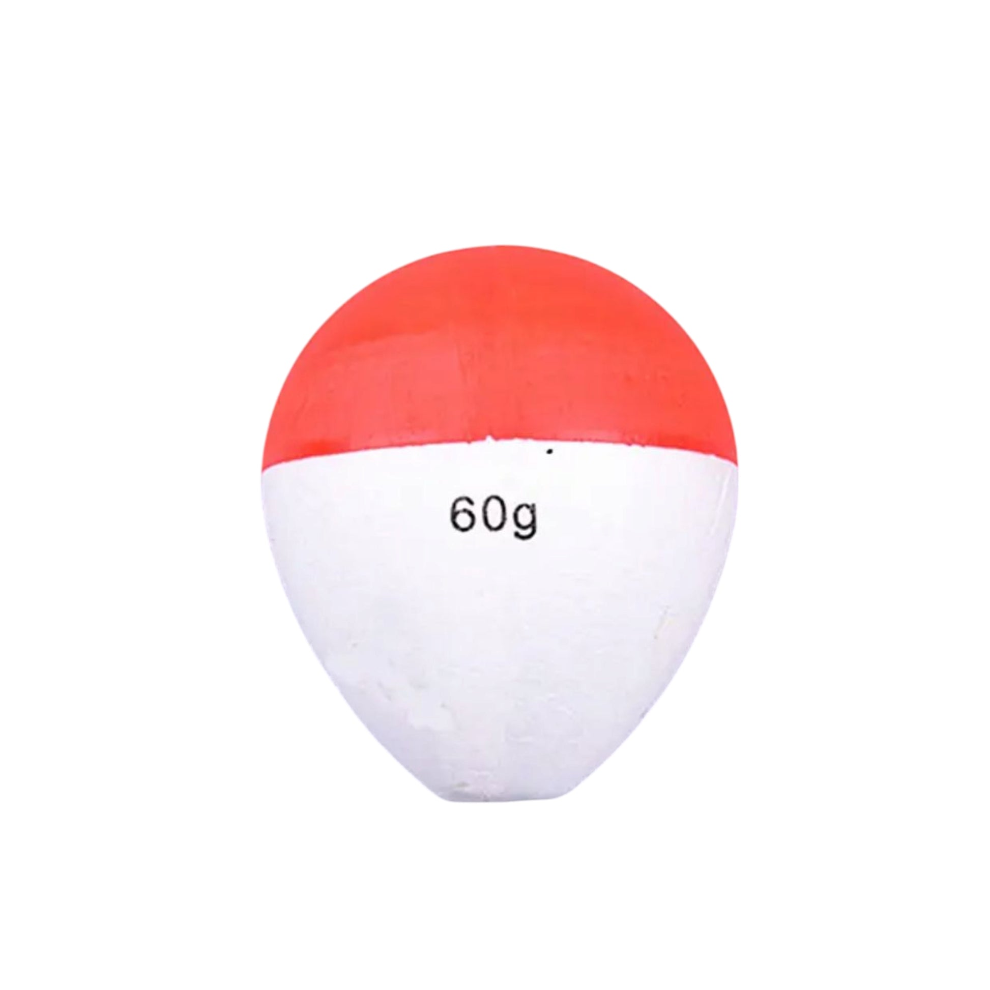 High-visibility fishing bobbers with bright red tops for easy spotting during fishing.