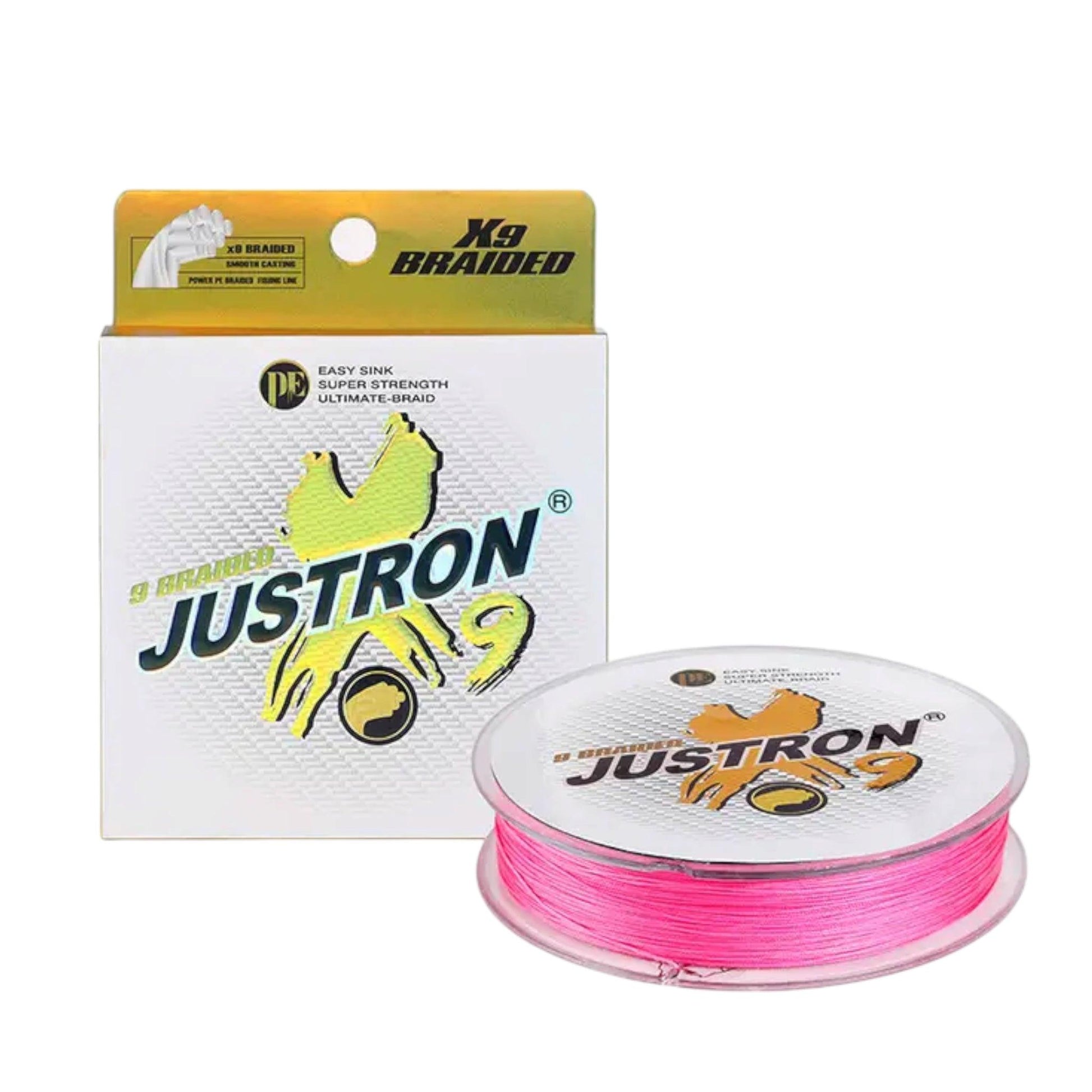 Justron 9X Braided Fishing Line – 100m High-Strength & Abrasion Resistant.