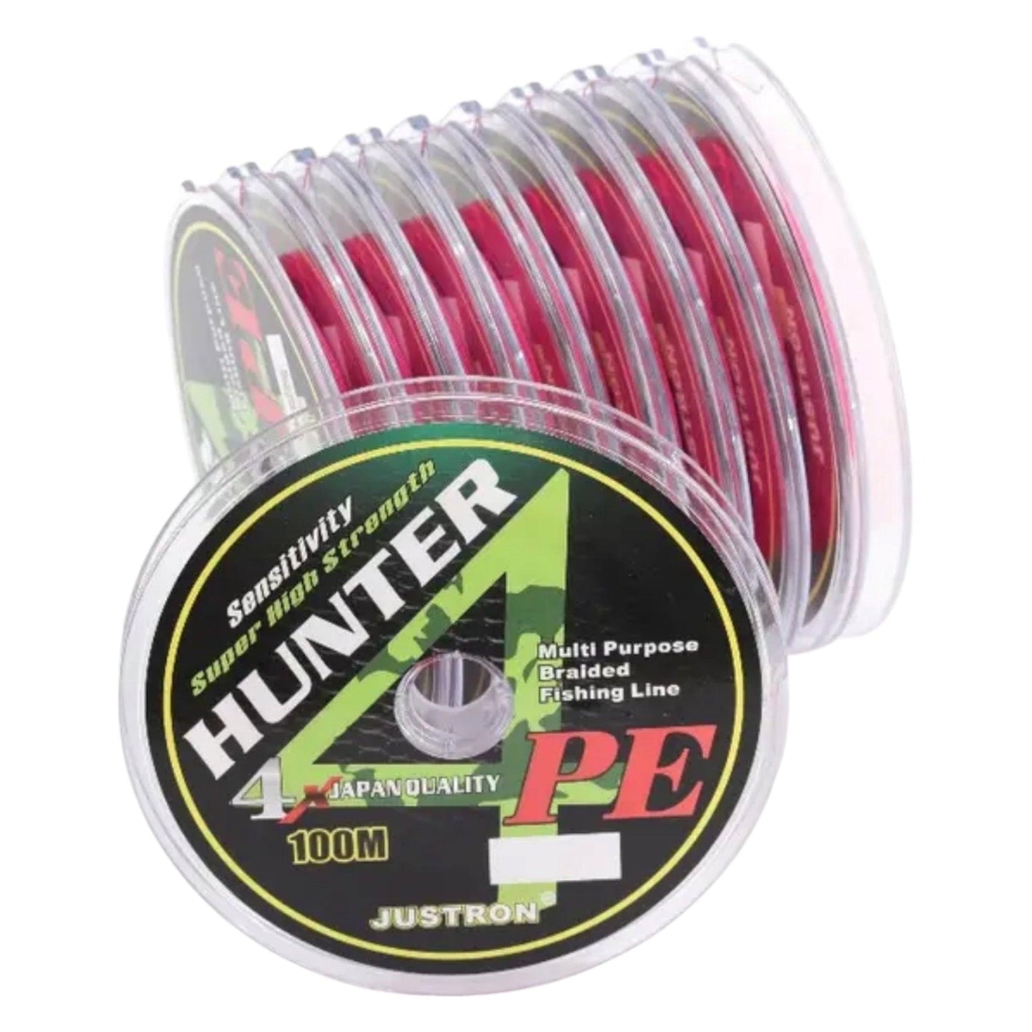 Justron 4X Braided Fishing Line – 10 Continuous 100m Disks, 1000m Total.