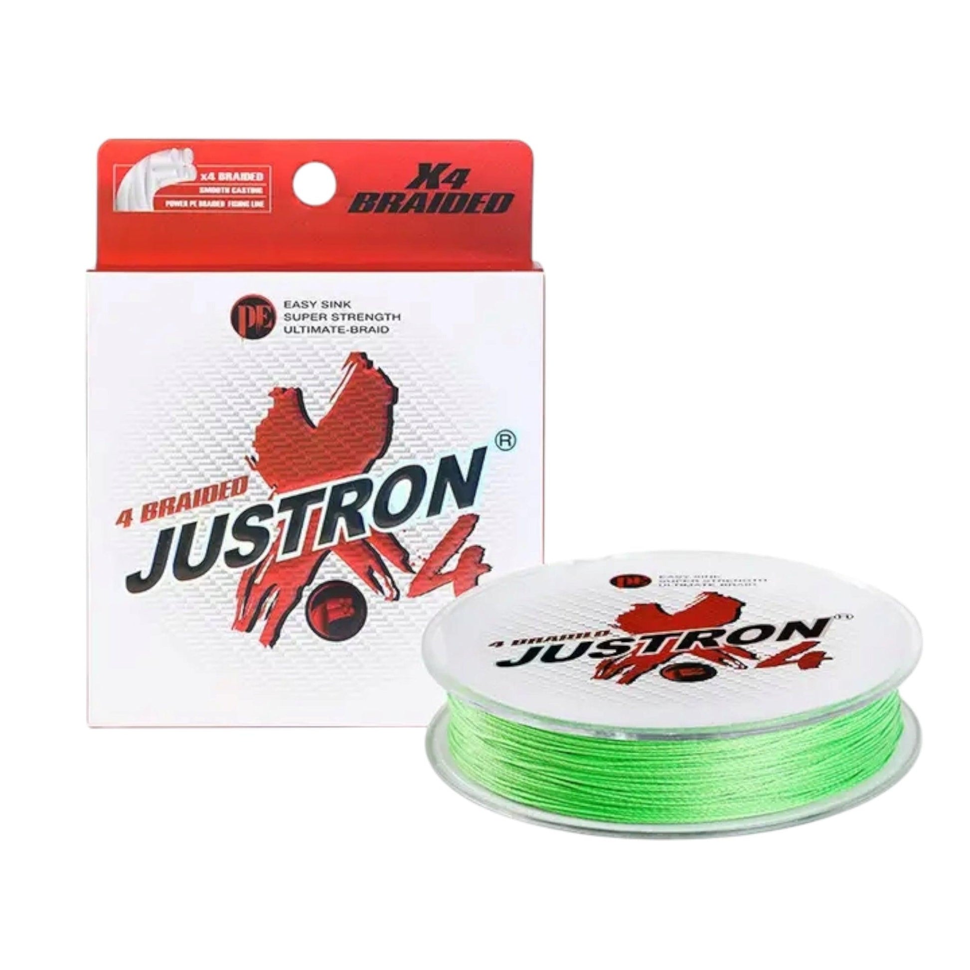 Justron 4X 100m Braided Fishing Line – High-Strength, Abrasion-Resistant, 0.23mm-0.50mm.