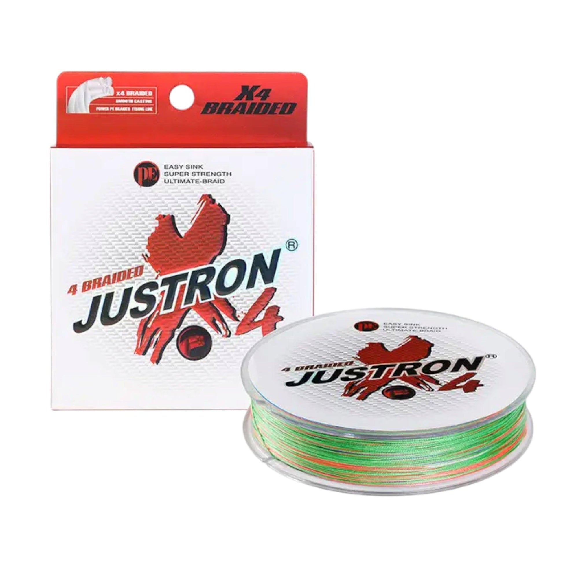 Justron 4X 100m Braided Fishing Line – High-Strength, Abrasion-Resistant, 0.23mm-0.50mm.