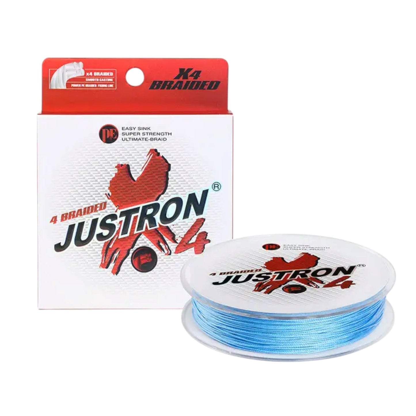 Justron 4X 100m Braided Fishing Line – High-Strength, Abrasion-Resistant, 0.23mm-0.50mm.