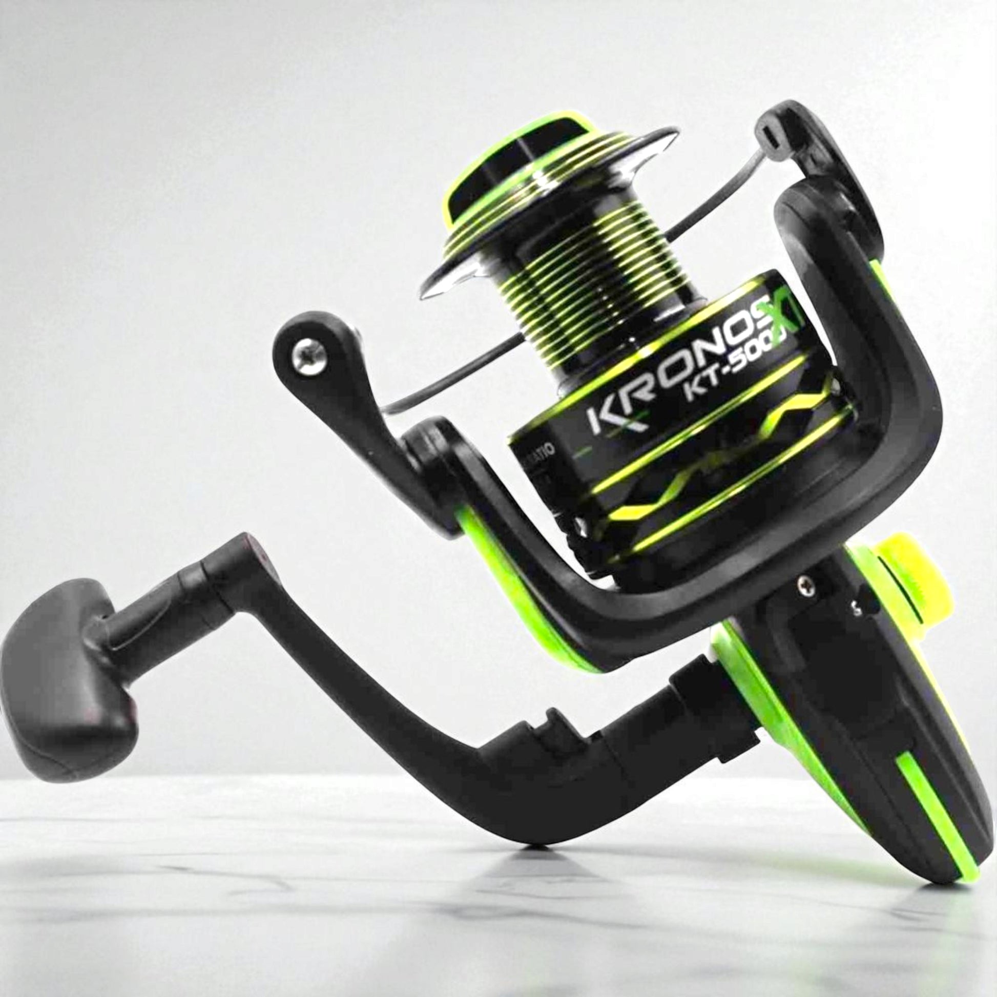 Kronos KT Spinning Reel featuring a smooth drag system and reinforced metal spool, ideal for both saltwater and freshwater fishing
