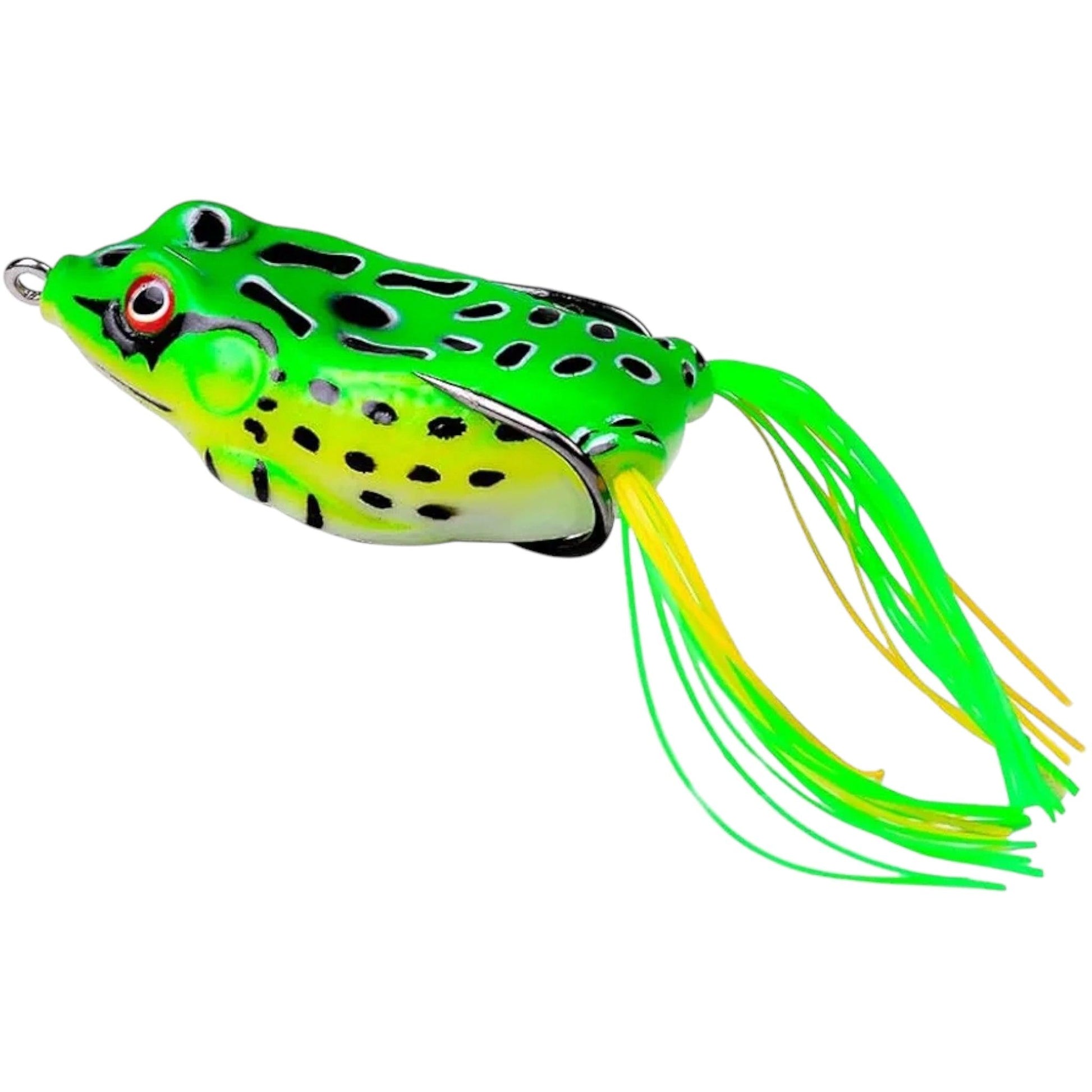 Topwater Jump Frog Lure – 18g Soft Bait with Double Hooks for Fishing.