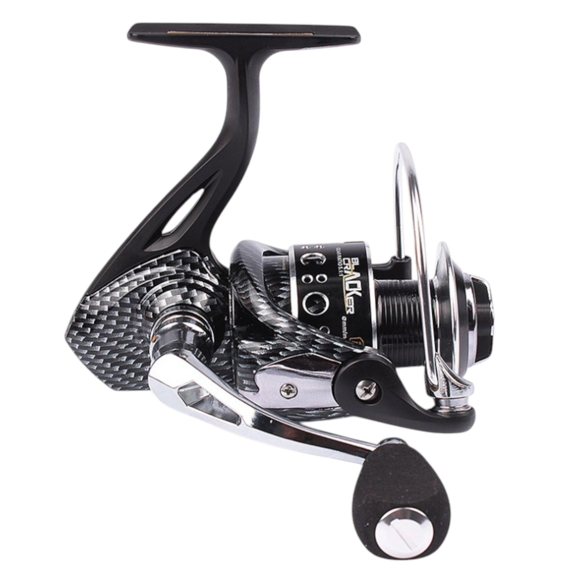 Yolo Black Cracker Spinning Reel – Premium Graphite, 9 Ball Bearings, 5.1:1 Gear Ratio.